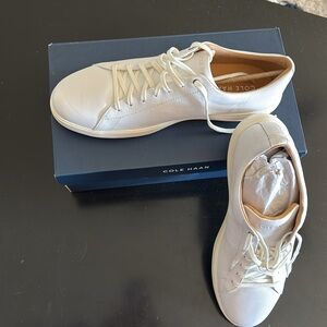 New Cole Haan Grand Crosscourt II White Leather Tennis Shoe Sneakers size 12M